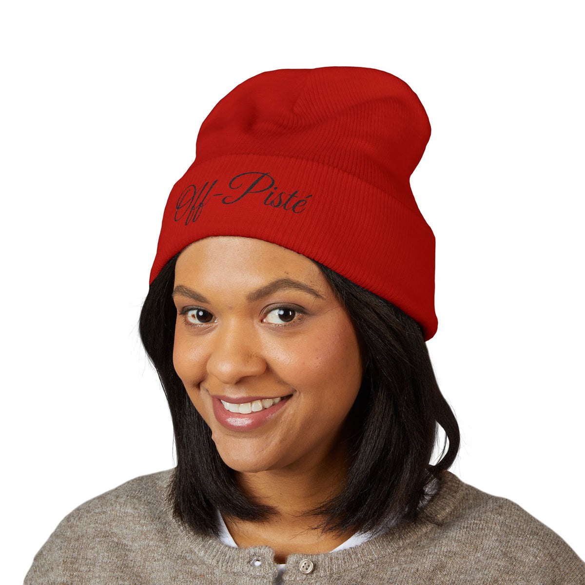 Off-Pisté Embroidered Cuffed Beanie